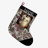 Grande Chaussette De Noël Bas NOMMÉ FAIT SUR COMMANDE de Noël d'ANGE de NOËL (Devant (Accrochage))