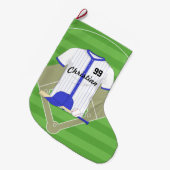 Grande Chaussette De Noël Baseball bleu personnalisé (Devant (Accrochage))