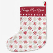 Grande Chaussette De Noël Basset Hound Chipot Snowflake Motif (Dos)
