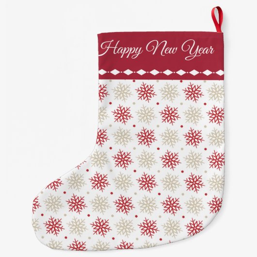 Grande Chaussette De Noël Basset Hound Chipot Snowflake Motif (Dos)