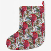 GRANDE CHAUSSETTE DE NOËL BEAU CARDINAL ROUGE (Dos)