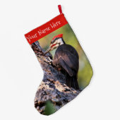 Grande Chaussette De Noël Beau pic pilé sur l'arbre (Dos (Accrochage))