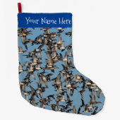 Grande Chaussette De Noël Beaux canards d'hiver en vol (Devant)