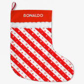 Grande Chaussette De Noël Beaux Coeurs (Devant)