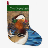 Grande Chaussette De Noël Belle Chatty Mandarin Canard à l'étang (Devant)