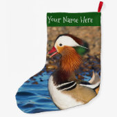 Grande Chaussette De Noël Belle Chatty Mandarin Canard à l'étang (Dos)