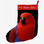 Grande Chaussette De Noël Belle "Dame en rouge" Eclectus Parrot (Dos)
