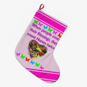 GRANDE CHAUSSETTE DE NOËL BÉNÉFICIÉ D'UNE INFIRMIÈRE (Devant (Accrochage))