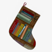 Grande Chaussette De Noël Bibliothèque personnalisée (Devant (Accrochage))