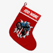 Grande Chaussette De Noël Bicyclette déchirée de BMX (Devant (Accrochage))
