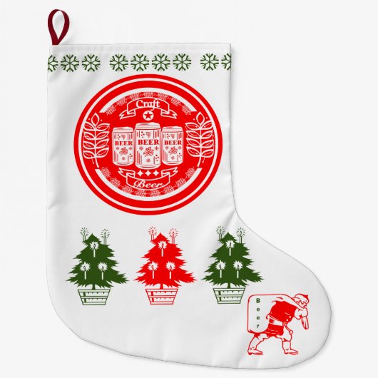 Grande Chaussette De Noël Bière artisanale Noël - Bières en boîte G&R (Devant)