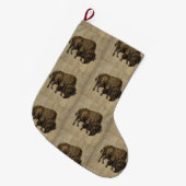 Grande Chaussette De Noël Bison vintage (Devant (Accrochage))