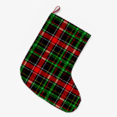 Grande Chaussette De Noël Black Christmas Flannel Plaid Tartan Design (Devant (Accrochage))