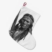 Grande Chaussette De Noël Black & White Geronimo (Devant (Accrochage))