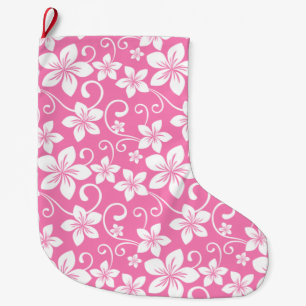 GRANDE CHAUSSETTE DE NOËL BLEU HAWAII (ROSE)