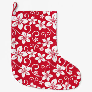 GRANDE CHAUSSETTE DE NOËL BLEU HAWAII (ROUGE)