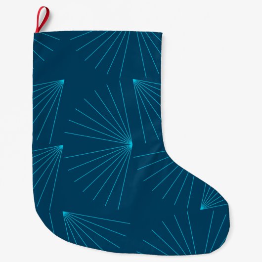 Grande Chaussette De Noël Bleu, moderne, simple concept de célébration de la (Devant)