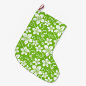 GRANDE CHAUSSETTE DE NOËL BLUE HAWAII (LIME) (Devant (Accrochage))
