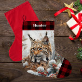 Grande Chaussette De Noël Bob Cat Animaux de Noël Stocking