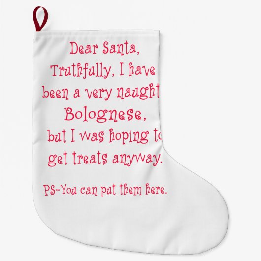 Grande Chaussette De Noël Bolonais vilain (Devant)