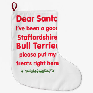 Grande Chaussette De Noël bon bull-terrier du Staffordshire