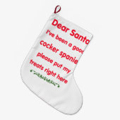 Grande Chaussette De Noël bon cocker (Devant (Accrochage))