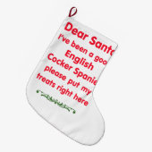 Grande Chaussette De Noël bon cocker anglais (Devant (Accrochage))