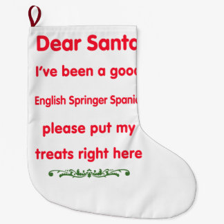 Grande Chaussette De Noël bon épagneul de springer anglais