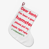 Grande Chaussette De Noël bon hamster (Devant (Accrochage))