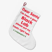 Grande Chaussette De Noël bon laboratoire noir (Devant (Accrochage))