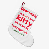 Grande Chaussette De Noël bon minou (Devant (Accrochage))