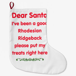 Grande Chaussette De Noël bon Rhodesian Ridgeback