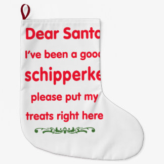 Grande Chaussette De Noël bon schipperke