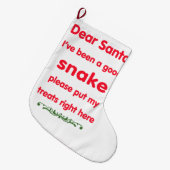 Grande Chaussette De Noël bon serpent (Devant (Accrochage))