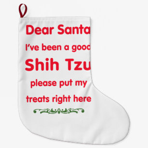 Grande Chaussette De Noël bon Shih Tzu