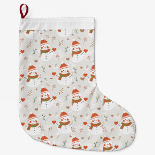 Grande Chaussette De Noël ⛄ bonhomme de neige