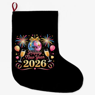 Grande Chaussette De Noël Bonne année 2026 Nouvel An Eve Party compte à rebo