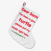 Grande Chaussette De Noël bonne tortue (Devant (Accrochage))