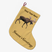 Grande Chaussette De Noël Bonnes Fêtes - Bull Moose (Devant (Accrochage))