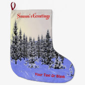 Grande Chaussette De Noël Bonnes Fêtes - Solstice d'hiver (Devant)