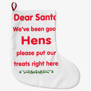 Grande Chaussette De Noël bonnes poules