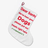 Grande Chaussette De Noël bons chiens (Devant (Accrochage))
