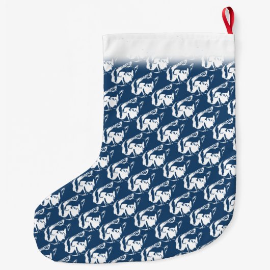 Grande Chaussette De Noël Bouchon de Noël Husky Stocking Chien personnalisé (Dos)