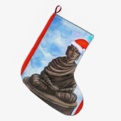 Grande Chaussette De Noël Bouddhisme - Bouddha - Joyeux Noël (Devant (Accrochage))