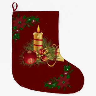 Grande Chaussette De Noël Bougie de Noël, Bougie de Noël