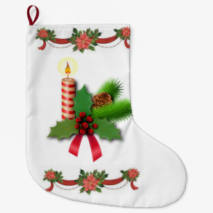 Grande Chaussette De Noël Bougie de Noël, Bougie de Noël