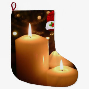 Grande Chaussette De Noël Bougie de Noël, Bougie de Noël