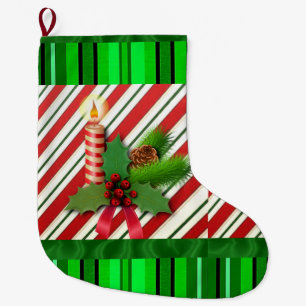 Grande Chaussette De Noël Bougie de Noël, Bougie de Noël