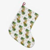 Grande Chaussette De Noël Boule de Noël, Boules d'or (Devant (Accrochage))