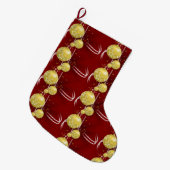 Grande Chaussette De Noël Boule de Noël, Boules d'or (Devant (Accrochage))